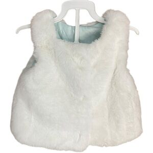 Rachel Zoe Faux Fur Vest White